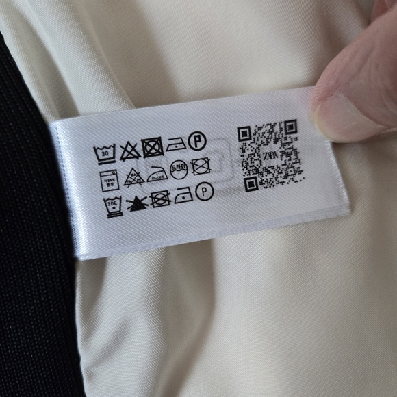 Zara Puffer Hooded Vest Ivory & Black Full Zip Closure Outerwear Fitted size XL - Picture 15 of 16